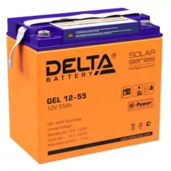Delta GEL 12-55 Универсальная полярность 55 Ач (228x137x214)