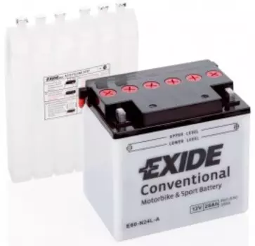 EXIDE E60-N24L-A 280А Обратная полярность 28 Ач (184x124x169)