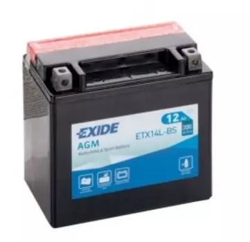 EXIDE ETX14L-BS 200А Обратная полярность 12 Ач (150x90x145)