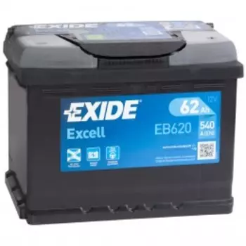 Excell 62R EB620540А Обратная полярность 62 Ач (241x175x190)