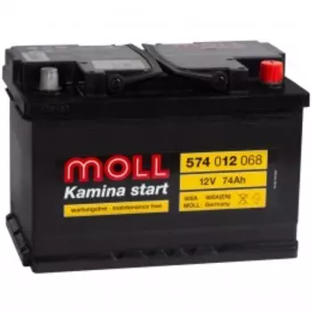 MOLL Kamina Start 74R 680А Обратная полярность 74 Ач (276x175x190)
