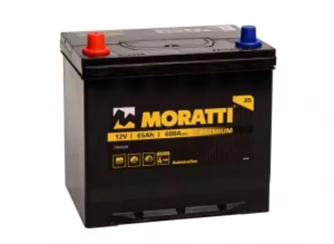 Moratti Asia 65R 600А обратная полярность 65 Ач (232x173x225)