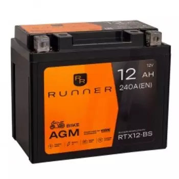RUNNER RTX12-BS240А Прямая полярность 12 Ач (150x87x130)