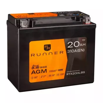 RUNNER RTX20HL-BS310А Обратная полярность 20 Ач (176x87x154)