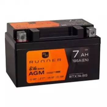 RUNNER RTX7A-BS195А Прямая полярность 7 Ач (150x87x93)