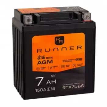 RUNNER RTX7L-BS150А Обратная полярность 7 Ач (113x70x130)