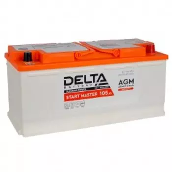DELTA START MASTER AGM 105R950А Обратная полярность 105 Ач (394x175x190)