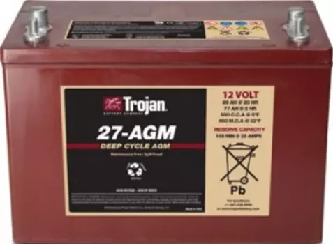 TROJAN 27-AGM 12V 89A универсальная полярность 89 Ач (306x174x221)