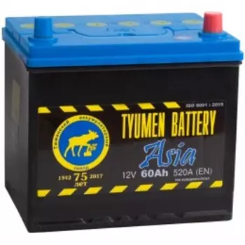Тюмень Asia 60R550А Обратная полярность 60 Ач (230x173x225)