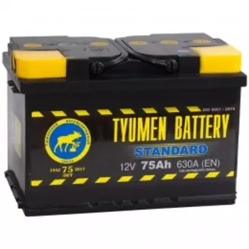 Тюмень Standard 75L(L3)660А Прямая полярность 75 Ач (278x175x190)