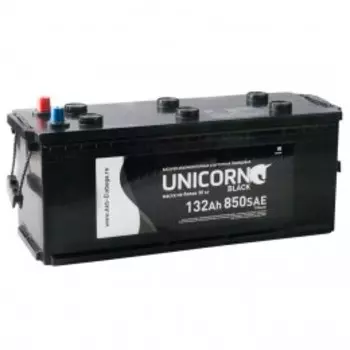 UNICORN BLACK 132 euro 850А обратная полярность 132 Ач (513x182x240)