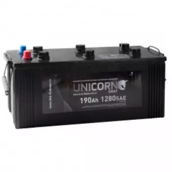 UNICORN GREY 190 рус 1200А Прямая полярность 190 Ач (513x223x217)