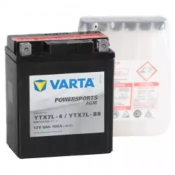 VARTA Powersports AGM YTX7L-BS 100А Обратная полярность 6 Ач (114x71x131)
