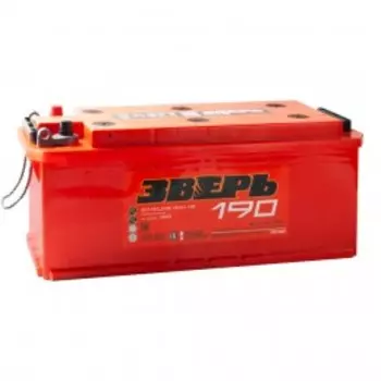 ЗВЕРЬ 190 euro 1400A 1350А Обратная полярность 190 Ач (514x218x210)