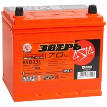 ЗВЕРЬ 85D23L (70R) 700А Обратная полярность 70 Ач (235x175x221)