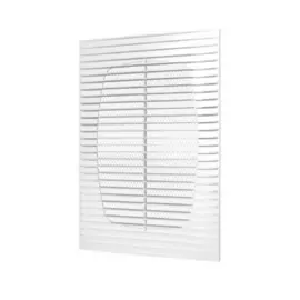 решетка вентиляционная пвх 138*138мм (без фланца) белая, с моск.сеткой, прямые жалюзи, 1313г, эра