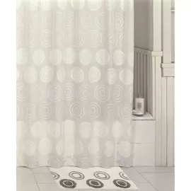 432P20RI11, Штора для ванной комнаты, 200*200 см, Chequers, white, ID