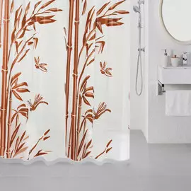 511V180M11, Штора для ванной комнаты, 180*180 см, Bamboo (brown), MI