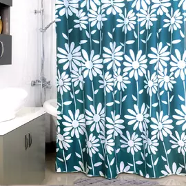 950P180M11, Штора для ванной комнаты, 180*200 см, Flowers Blue, MI