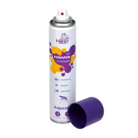 аэрозоль от комаров и мошек репеллентный help 200мл