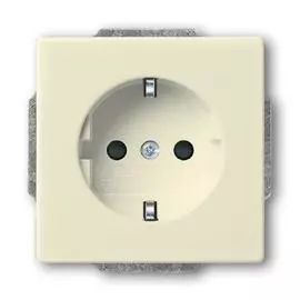 ABB BJE Solo/Future Крем Розетка с/з с защитными шторками