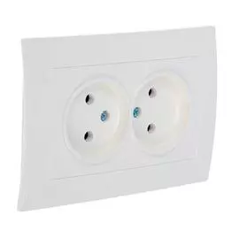 ABB Cosmo Бел Розетка б/з двойная