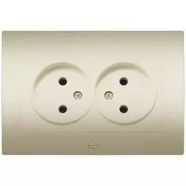 ABB Cosmo Титаниум Розетка б/з двойная