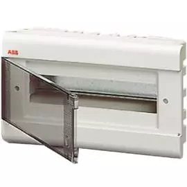 ABB Europa Бокс встраиваемый белый 12мод. с дымчатой дв. IP40
