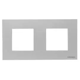 ABB NIE Zenit Серебро Рамка 2-я 2+2 мод