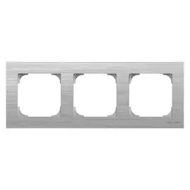 ABB SKY Нержавеющая сталь Рамка 3-постовая