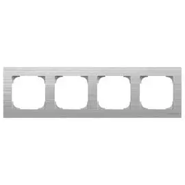 ABB SKY Нержавеющая сталь Рамка 4-постовая
