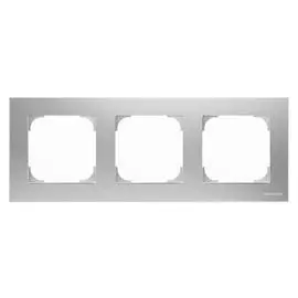 ABB SKY Серебристый алюминий Рамка 3-постовая