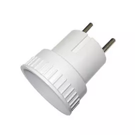 адаптер-переходник "евро" б/з., 6а, 250в (еврослот) белый, universal, а109