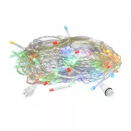 электрогирлянда-конструктор бахрома 72 разноцветных led ламп (18 мигающих), 18 нитей, 24v vegas 550