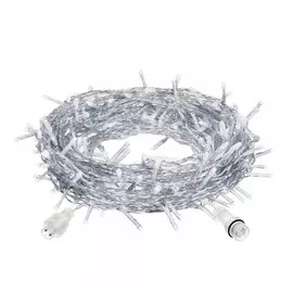 электрогирлянда-конструктор занавес 192 холодных led ламп, 6 нитей, прозрачный провод, 24v vegas 550