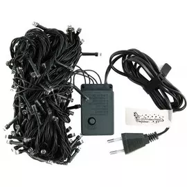 электрогирлянда светодиодная led160-10-w волшебная страна белая 160 led 10м 8 режимов 101568