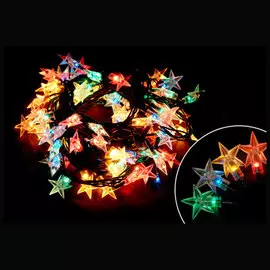 электрогирлянда "звезды" 100 рисовых ламп, длина 5м, 8режимов, многоцвет