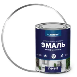 эмаль пф-115 proremontt белый глянцевый 0,9кг
