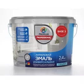 эмаль profilux professional акриловая универсальная глянцевая база c 2,4кг