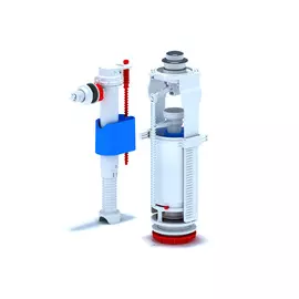 Арматура АНИ боковой подвод, кнопка хром WC8010C 40