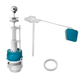 Арматура для бачка универсальная (металл.шток,бок. подводка)