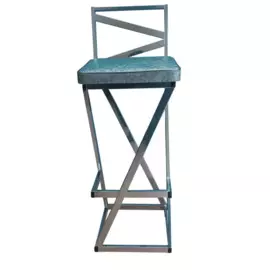 барный стул "лофт"хром-серый