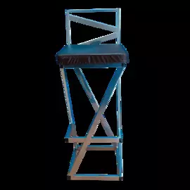 барный стул "лофт"хром-шоколад