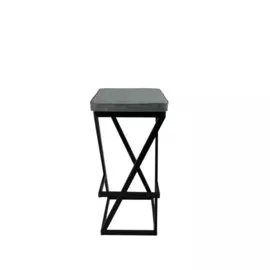 барный табурет "лофт"черный-серый