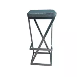 барный табурет "лофт" хром-серый