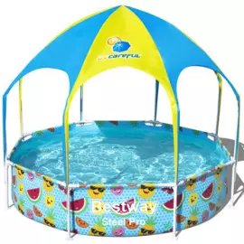 бассейн каркасный с навесом 244*51см, 1688 л, bestway 56432