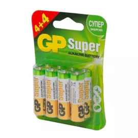 батарейка (аа, алкалиновая, 8шт) gp, 15a4/4-2cr8