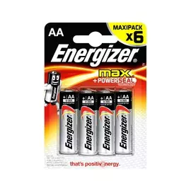 Батарейка АА алкалиновая Energizer MAX, 6шт