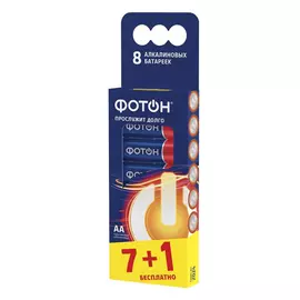 батарейка (аа, алкалиновая, 8шт) фотон 22987