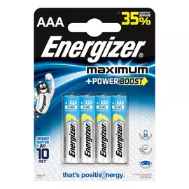 Батарейка ААА алкалиновая Energizer MAX plus, 4шт